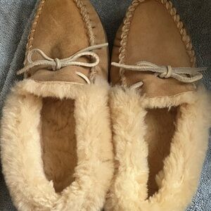 Cozy Tan Women's Moccasin Slippers